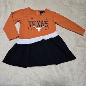 UT Texas Longhorns Cheer Dress, long sleeve, toddler cheer 2T 🤘🏼 Hook Em!